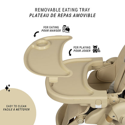 Cadeira da papa para bebés Roma Beige Baninni