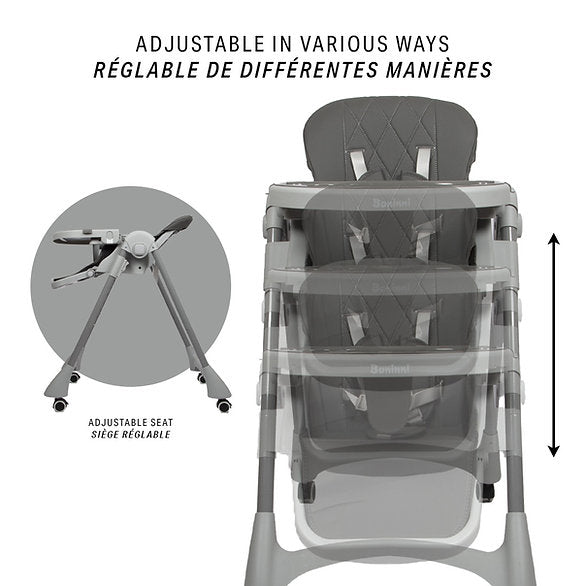 Cadeira da papa para bebés Roma Gray Baninni