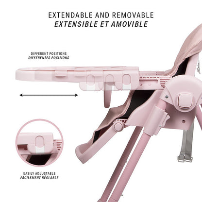 Cadeira da papa para bebés Roma Pink Baninni