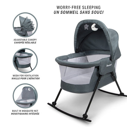 Berço de baloiço 3em1 Adora Green Baninni