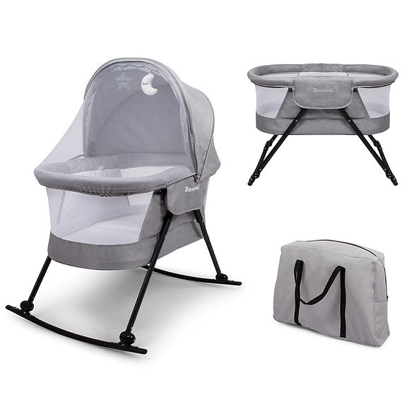 Berço de baloiço 3em1 Adora Gray Baninni