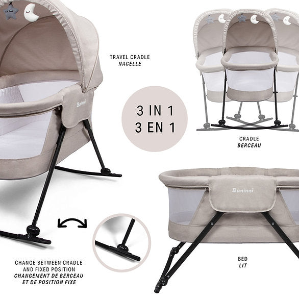 Berço de Baloiço 3em1 Adora Sand Baninni