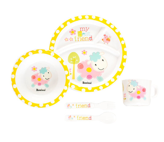 Conjunto de jantar 5 pcs PP Sheep Baninni
