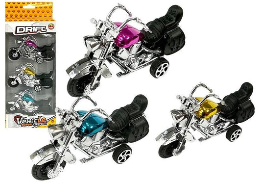Conjunto motos com movimento 3 peças