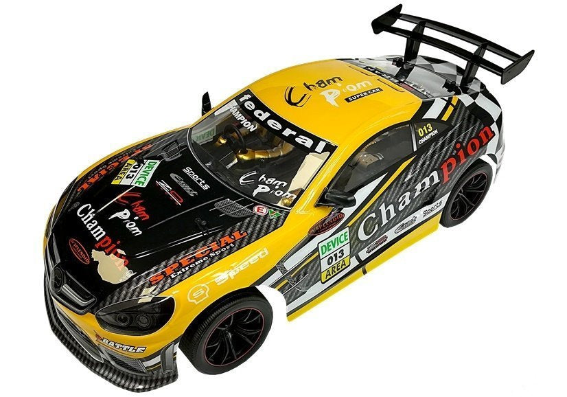 Carro telecomandado desportivo 2.4GHz amarelo