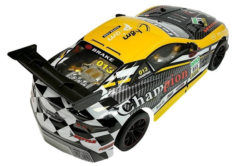 Carro telecomandado desportivo 2.4GHz amarelo