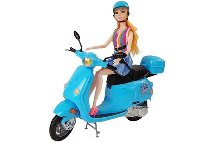 Capacete scooter boneca cabelo comprido rosa