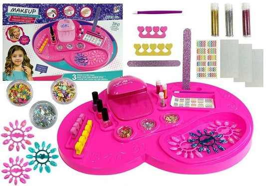 Conjunto malas cosmética verniz unhas secador
