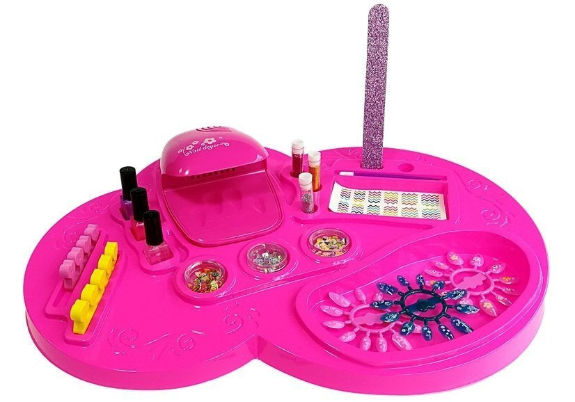 Conjunto malas cosmética verniz unhas secador