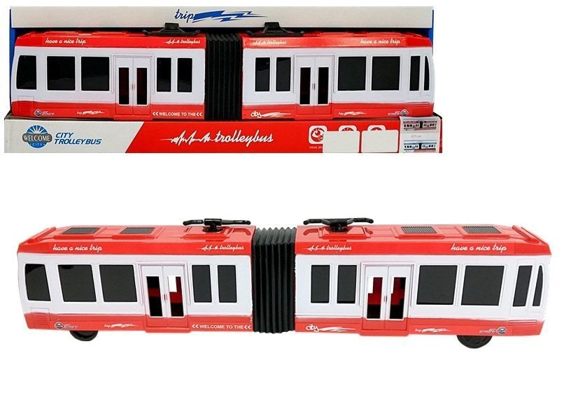 Autocarro articulado fricção vermelho