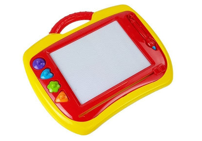 Quadro magnético com carimbos azul e amarelo 2 em 1