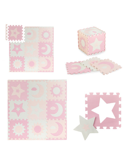 Tapete Puzzle Sensorial 3D Momi Nebe Pink
