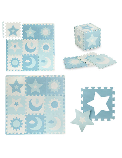 Tapete Puzzle Sensorial 3D Momi Nebe Blue