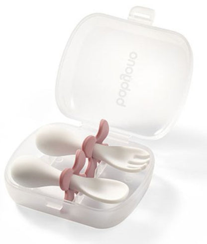 Conjunto de talheres ergonómicos Baby Ono Rosa