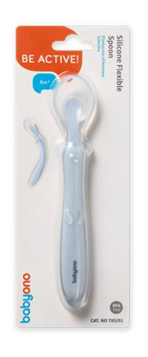 Colher flexível de silicone Baby Ono Azul