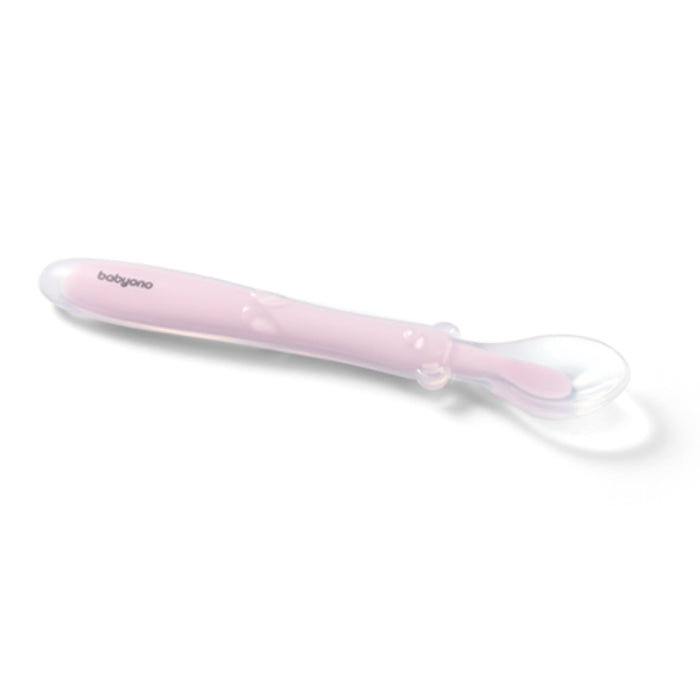 Colher flexível de silicone Baby Ono Rosa