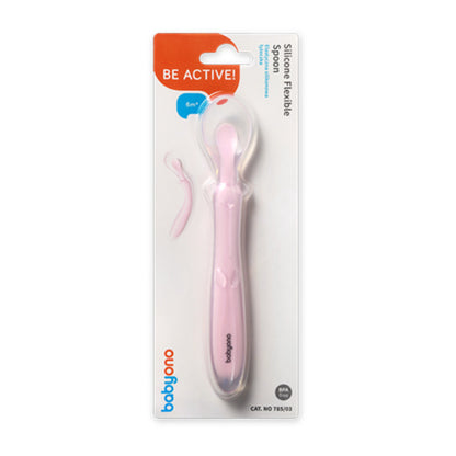 Colher flexível de silicone Baby Ono Rosa