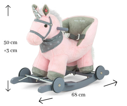 Cavalo de Baloiço Milly Mally Unicorn Polly Pink