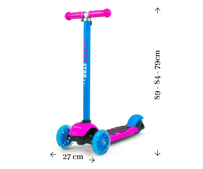 Scooter 3 em 1 Milly Mally Little Star Pink-Blue