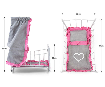 Berço para bonecas Milly Mally Lily Prestige Pink