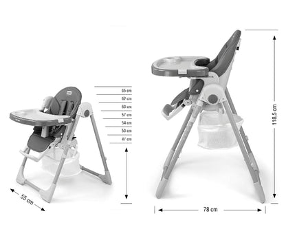 Cadeira da Papa Milly Mally Bueno Grey