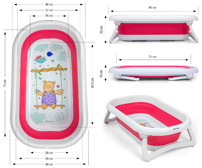 Banheira Dobrável Milly Mally Pink