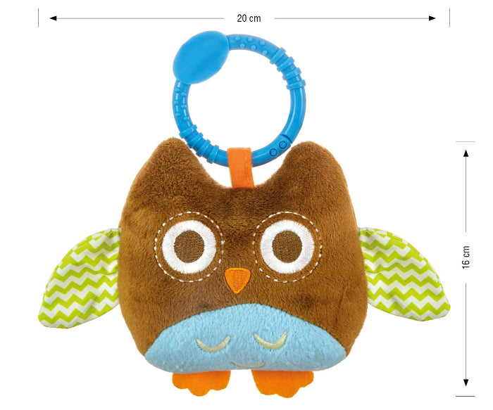 Peluche para pendurar Milly Mally Coruja feliz Brown