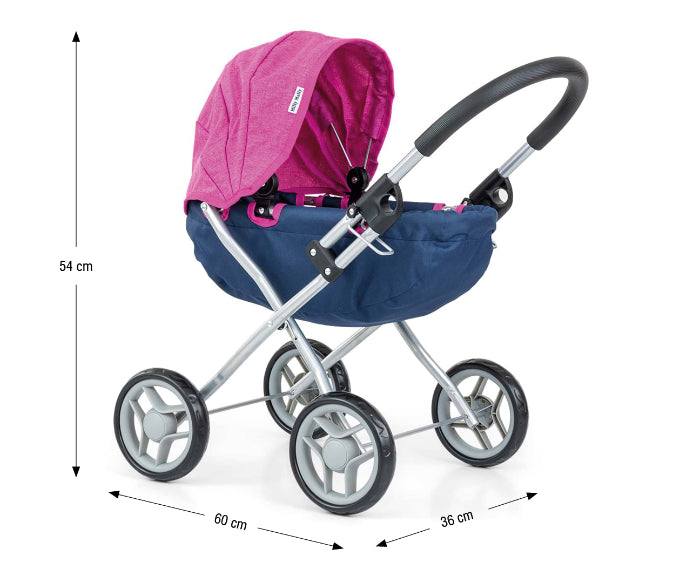 Carrinho de Bonecas Milly Mally Dori Prestige Navy
