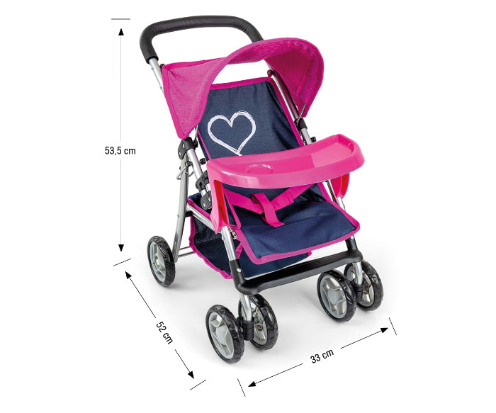 Carrinho de Bonecas Milly Mally Kate Prestige Navy
