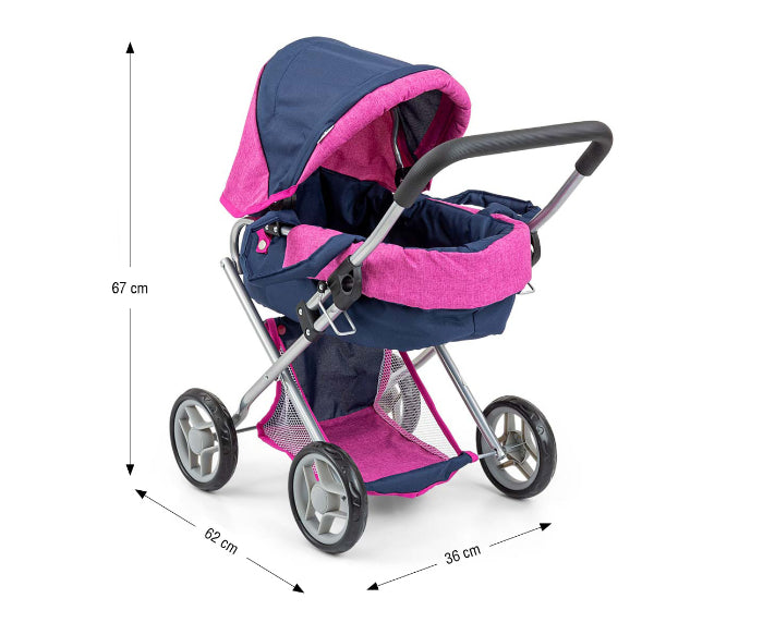 Carrinho de Bonecas Milly Mally Alice Prestige Navy