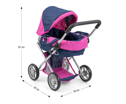 Carrinho de Bonecas Milly Mally Alice Prestige Navy