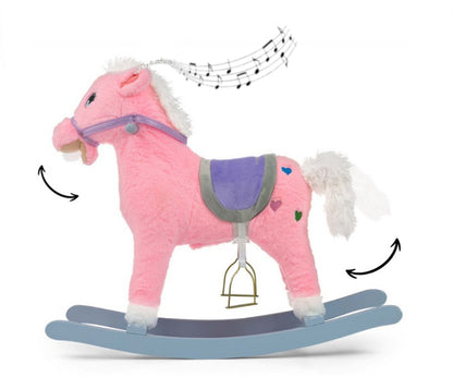 Cavalo de Baloiço Milly Mally Łatek Pink
