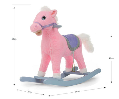 Cavalo de Baloiço Milly Mally Łatek Pink