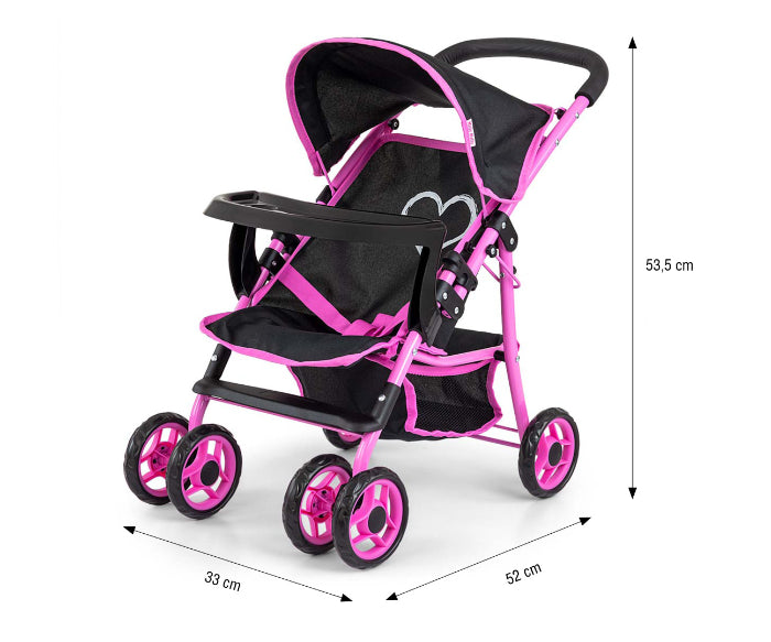 Carrinho de Bonecas Milly Mally Kate Prestige Black