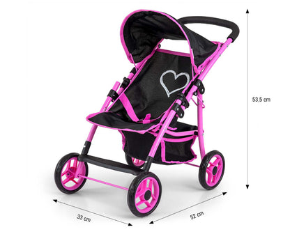 Carrinho de Bonecas Milly Mally Natalie Prestige Black