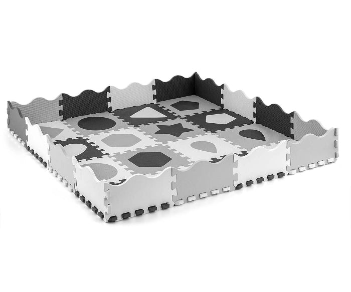 Tapete de espuma Milly Mally Jolly 4x4 Shapes Grey