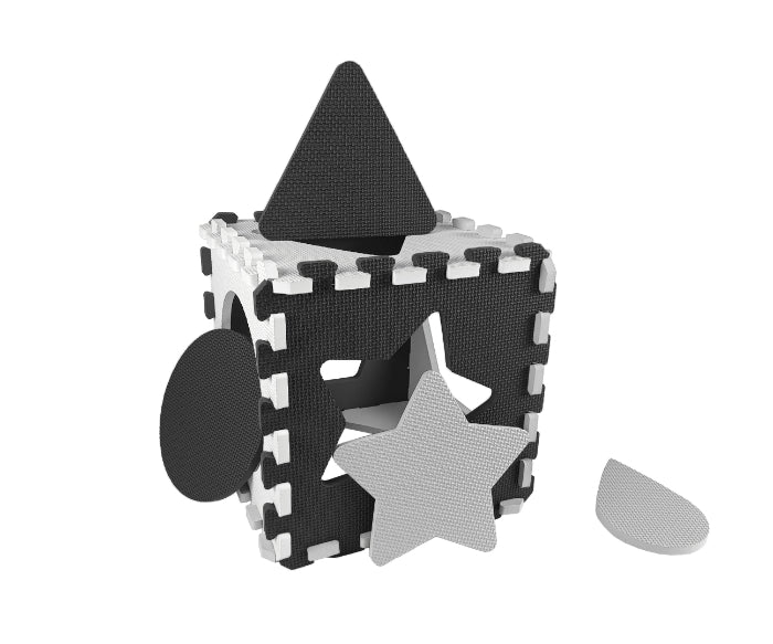 Tapete de espuma Milly Mally Jolly 4x4 Shapes Grey