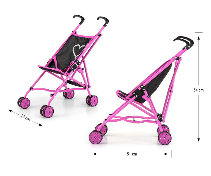 Carrinho de Bonecas Milly Mally Julia Prestige Black