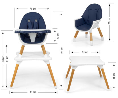 Cadeira da Papa 2 em 1 Milly Mally Malmo Navy
