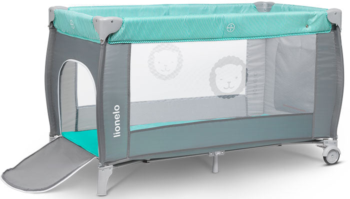 Lionelo - Cama de viagem Sven Plus Turquoise / Grey