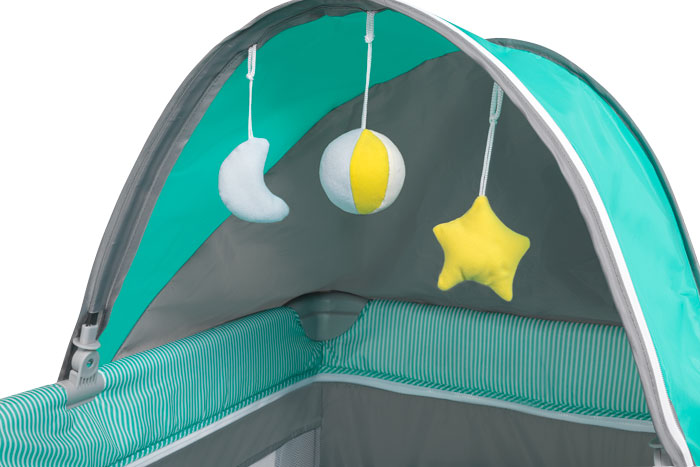 Lionelo - Cama de viagem Sven Plus Turquoise / Grey