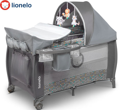 Lionelo - Cama de viagem Sven Plus Grey Scandi