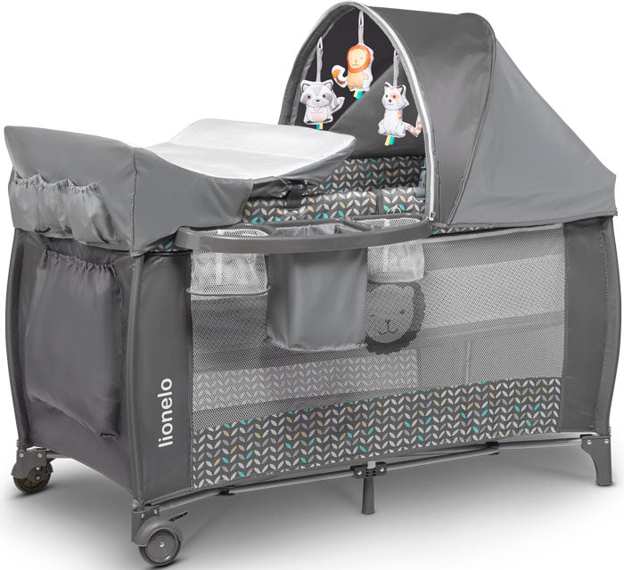 Lionelo - Cama de viagem Sven Plus Grey Scandi