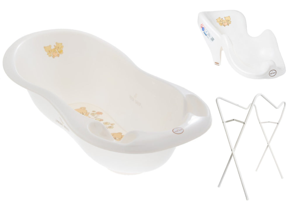 Banheira 102 cm com suporte e assento anti-derrapante B.Active Teddy Bear White