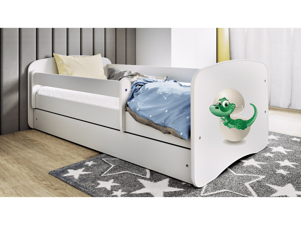 Cama 140 x 70 cm Kocot Kids BabyDreams Baby Dino White