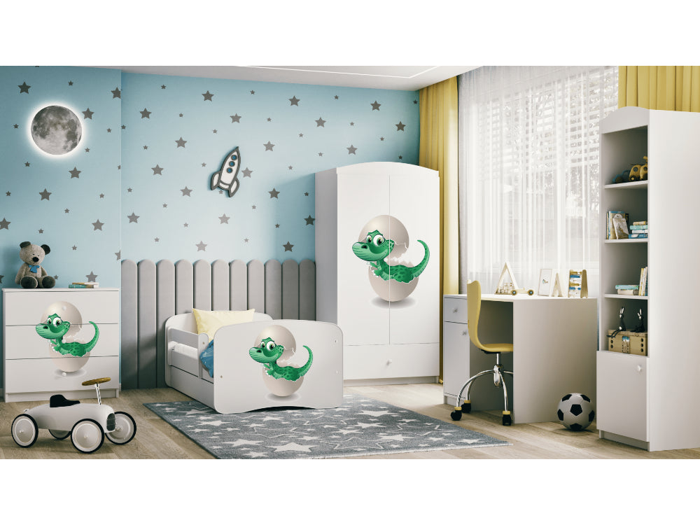 Cama 140 x 70 cm Kocot Kids BabyDreams Baby Dino White