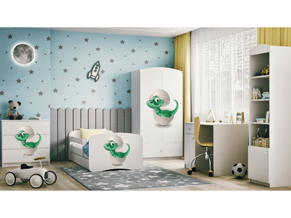 Cama 140 x 70 cm Kocot Kids BabyDreams Baby Dino White