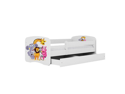 Cama 140 x 70 cm Kocot Kids BabyDreams Zoo White