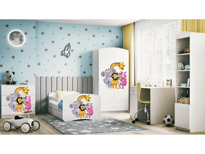Cama 140 x 70 cm Kocot Kids BabyDreams Zoo White
