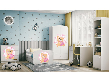 Cama 140 x 70 cm Kocot Kids BabyDreams Teddybear Butterflies White